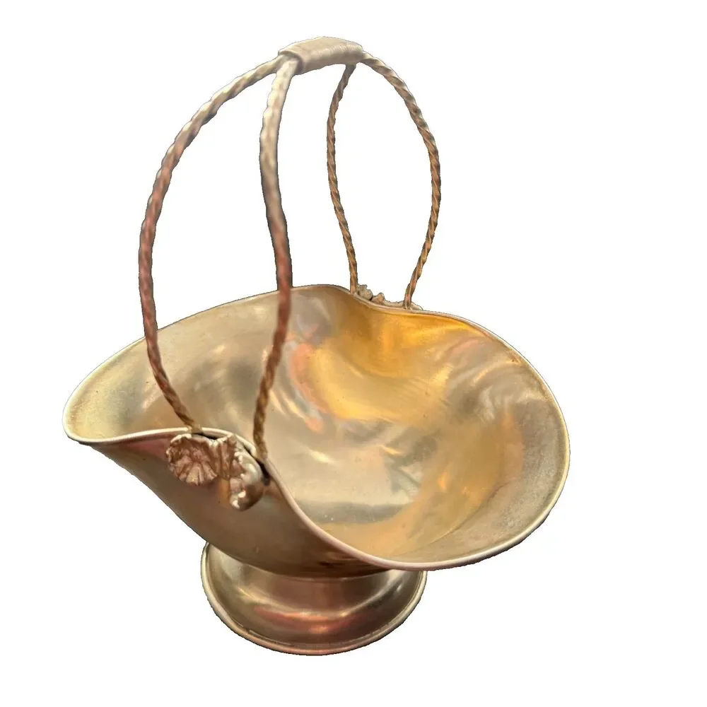 Vintage Metalware Basket, Stamped IND. PER PI ANUE, Used, Rare Find